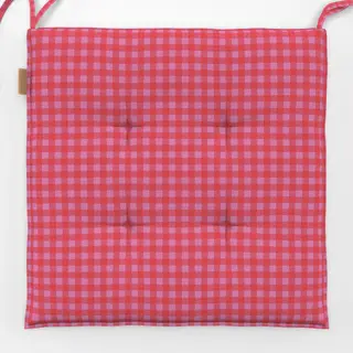 Sitzkissen Mistletoe Gingham Pink Rot