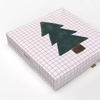Bodenkissen Christmas Grid Tannenbaum