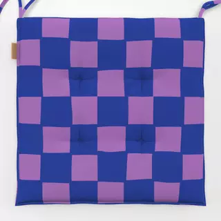 Sitzkissen Weihnachtskaro blau violett