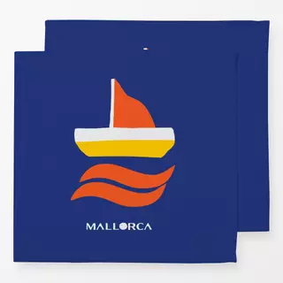 Servietten Mallorca Segelboot No1