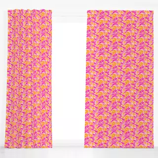 Dekovorhang Pinke Blumenwelt