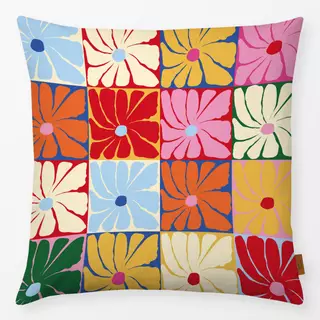 Kissen Retro Blumen Quilt