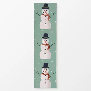 Tischläufer Schneemann Weiss Mint