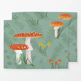 Tischset Fliegenpilz Wiese Orange Mint