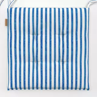Sitzkissen Längsstreifen Aquarell Blau