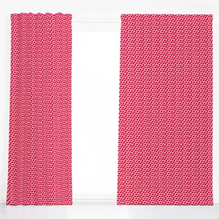 Dekovorhang Pinke Herzen Muster