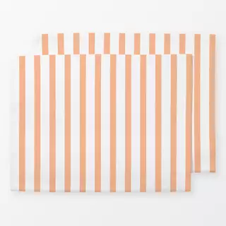 Tischset Streifen Orange Peach Fuzz