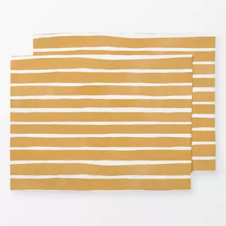 Tischset Aquarell Streifen Honig Gelb