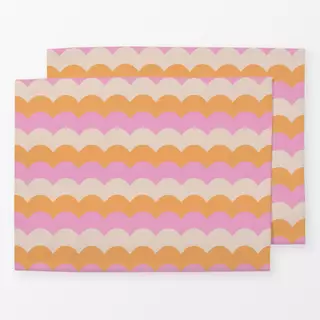 Tischset Retro Zickzack Wellen Muster