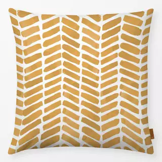 Kissen Chevron Aquarell Honig Gelb