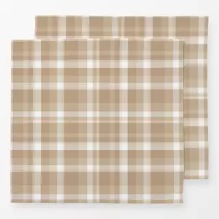 Servietten Plaid Beige