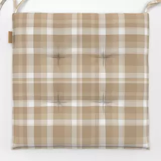 Sitzkissen Plaid Beige