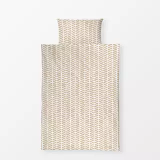 Bettwäsche Chevron Aquarell Sand Beige