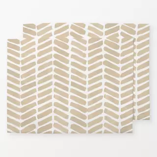 Tischset Chevron Aquarell Sand Beige