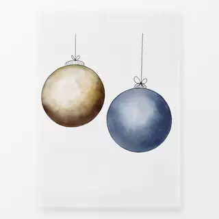 Geschirrtücher Weihnachtsbaumkugeln Gold Blau