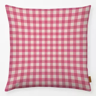 Kissen Gingham Karo Rosa Beige