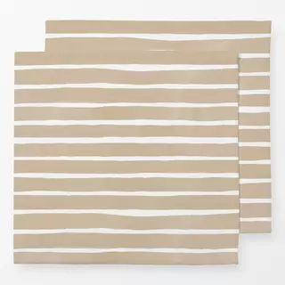 Servietten Aquarell Streifen Sand Beige
