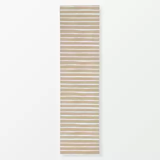 Tischläufer Aquarell Streifen Sand Beige