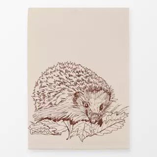 Geschirrtücher Tusche Igel im Laub