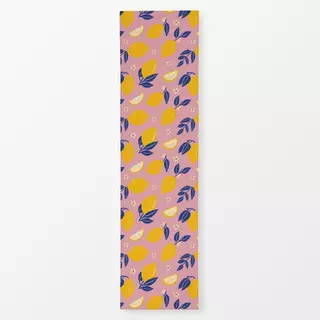 Tischläufer Amalfi Zitrone Gelb Blau Rosa