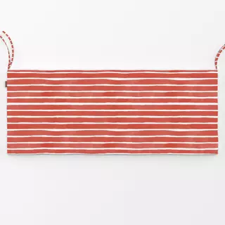 Bankauflage Aquarell Streifen Erdbeere Rot