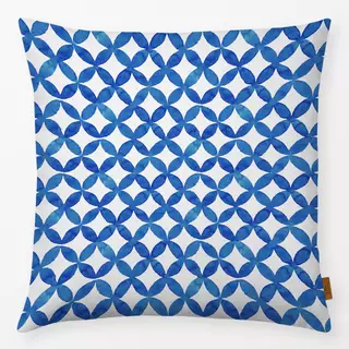 Kissen Circular Blau Weiss