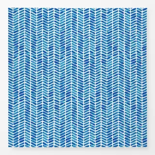 Tischdecke Chevron Aquarell Tiefsee Blau