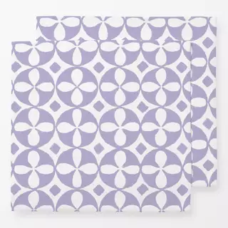 Servietten Pastell‑Fliesenmuster Lila