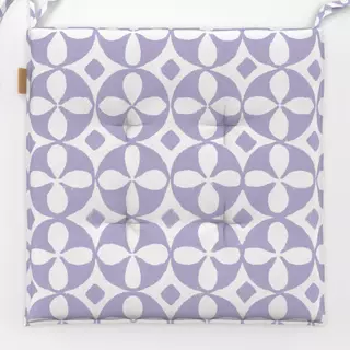 Sitzkissen Pastell‑Fliesenmuster Lila
