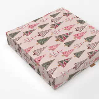 Bodenkissen Weihnachtsbaum Plätzchen rosa