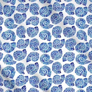 Meterware Unterwasser Schnecken Blau