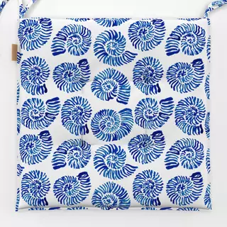 Sitzkissen Unterwasser Schnecken Blau