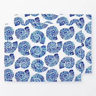 Tischset Unterwasser Schnecken Blau