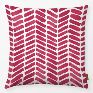 Kissen Chevron Aquarell Viva Magenta