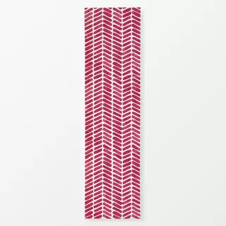 Tischläufer Chevron Aquarell Viva Magenta