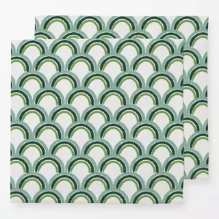 Servietten Retro Regenbogen Mint Grün