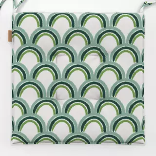 Sitzkissen Retro Regenbogen Mint Grün
