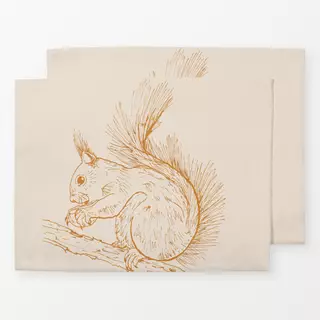 Tischset Tusche Eichhörnchen