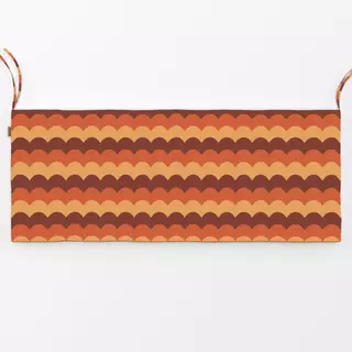 Bankauflage Herbst Retro Wellen Rot