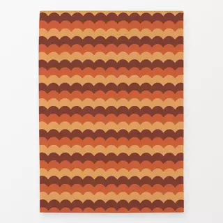 Geschirrtücher Herbst Retro Wellen Rot