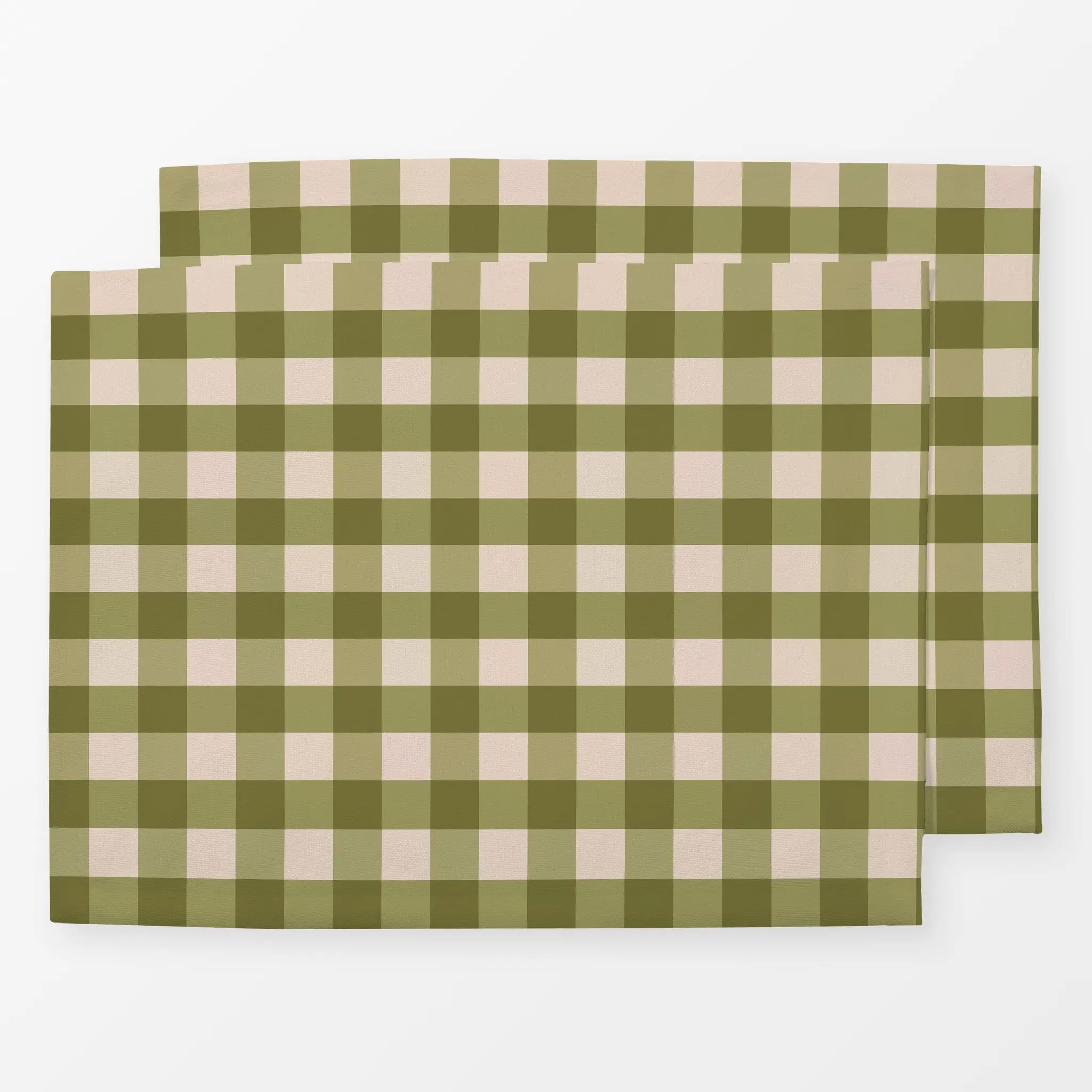 Tischset Gingham-Karo Grün - Herbst, Symbole & Muster, Retro & Vintage - von „Mareen Heinz"; Hygge, Karo, kariert, gingham, ...