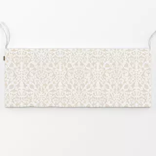 Bankauflage Ornament Fliese Beige Weiß