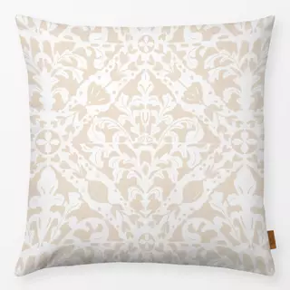 Kissen Ornament Fliese Beige Weiß
