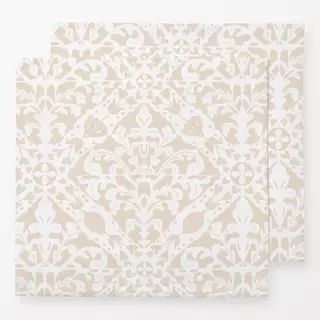 Servietten Ornament Fliese Beige Weiß