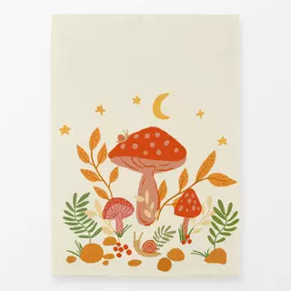 Geschirrtücher Pilz Illustration Herbst