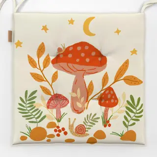 Sitzkissen Pilz Illustration Herbst