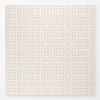 Tischdecke Fliesenmuster beige weiß