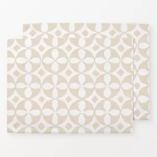 Tischset Fliesenmuster beige weiß