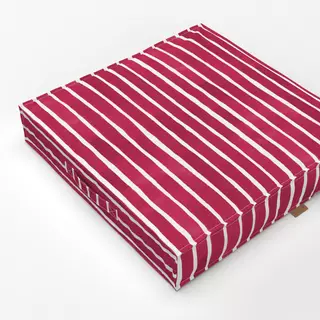 Bodenkissen Aquarell Streifen Viva Magenta
