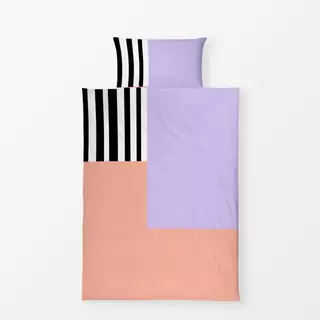 Bettwäsche Black Stripes and lila